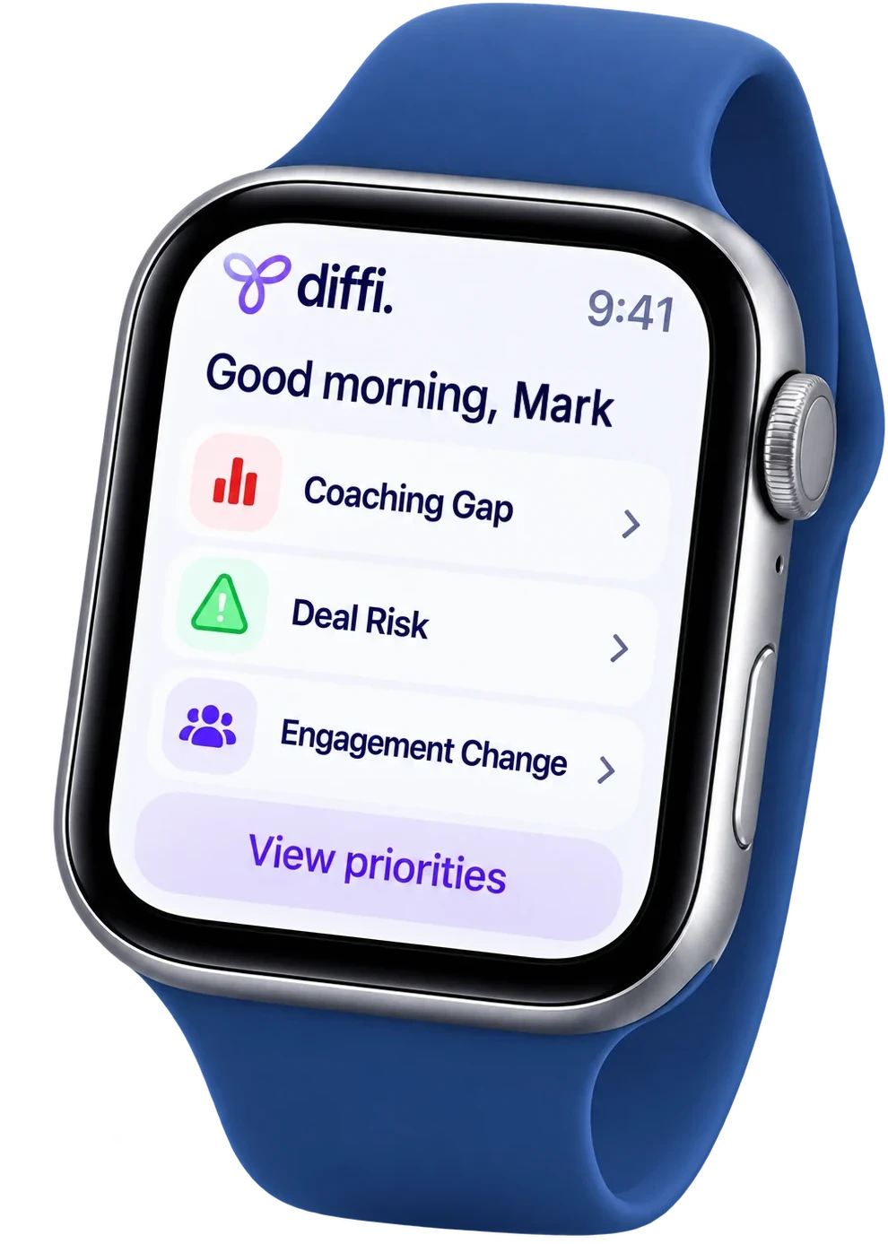 Diffi daily priorities on an Apple Watch